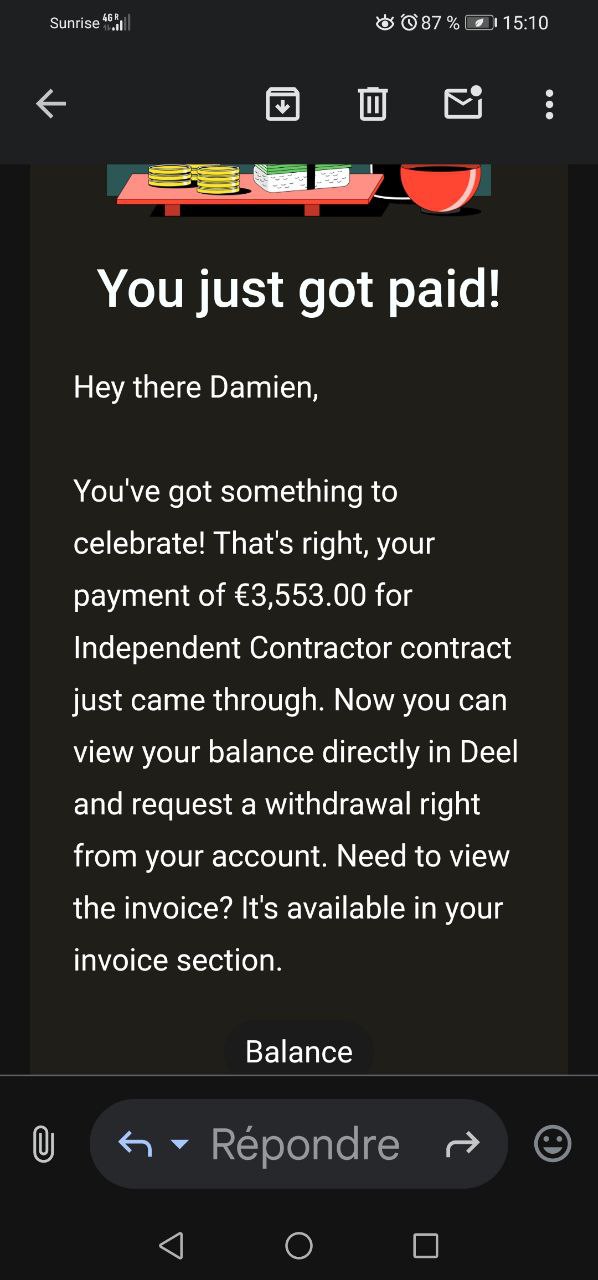 Damien — retrait 3 553€ via Deel